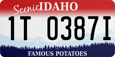 ID license plate 1T0387I