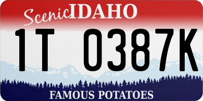 ID license plate 1T0387K