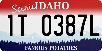 ID license plate 1T0387L