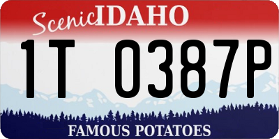 ID license plate 1T0387P