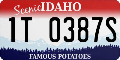 ID license plate 1T0387S