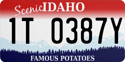 ID license plate 1T0387Y