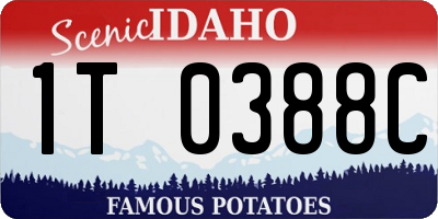 ID license plate 1T0388C