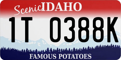 ID license plate 1T0388K