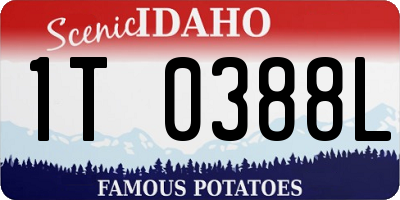 ID license plate 1T0388L