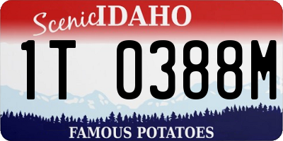 ID license plate 1T0388M