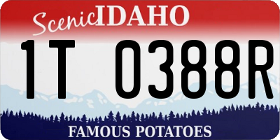 ID license plate 1T0388R