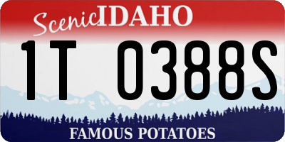 ID license plate 1T0388S