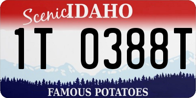 ID license plate 1T0388T