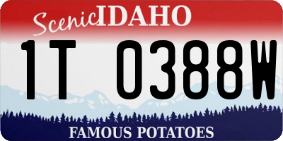 ID license plate 1T0388W