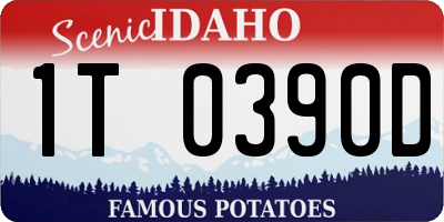 ID license plate 1T0390D