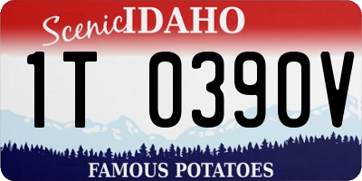 ID license plate 1T0390V