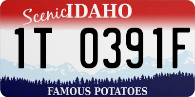 ID license plate 1T0391F