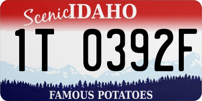 ID license plate 1T0392F