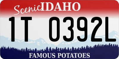 ID license plate 1T0392L