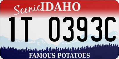 ID license plate 1T0393C