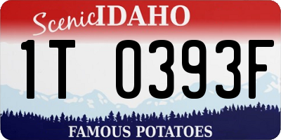 ID license plate 1T0393F