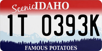 ID license plate 1T0393K