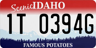 ID license plate 1T0394G