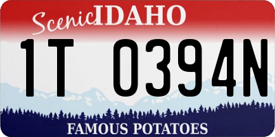 ID license plate 1T0394N
