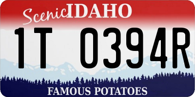 ID license plate 1T0394R