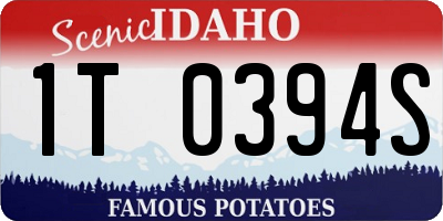 ID license plate 1T0394S