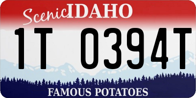 ID license plate 1T0394T