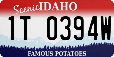 ID license plate 1T0394W