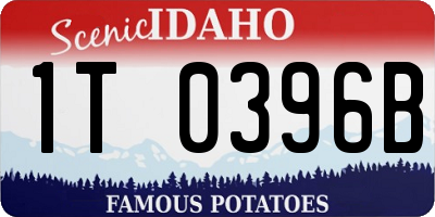 ID license plate 1T0396B