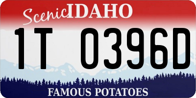 ID license plate 1T0396D