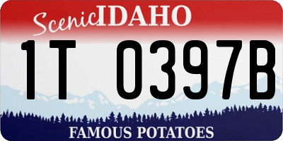 ID license plate 1T0397B