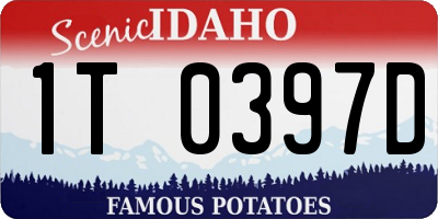 ID license plate 1T0397D