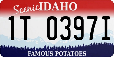 ID license plate 1T0397I