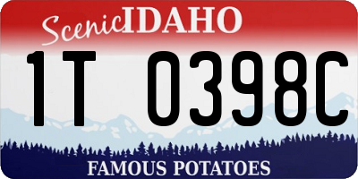 ID license plate 1T0398C