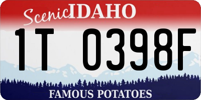 ID license plate 1T0398F
