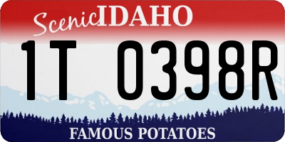 ID license plate 1T0398R