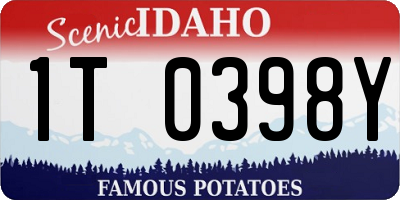 ID license plate 1T0398Y