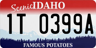ID license plate 1T0399A