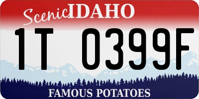 ID license plate 1T0399F