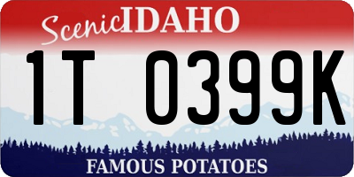 ID license plate 1T0399K