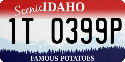 ID license plate 1T0399P