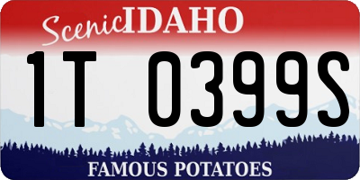 ID license plate 1T0399S