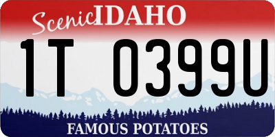 ID license plate 1T0399U