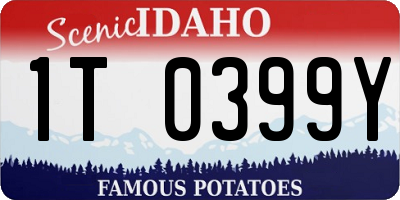 ID license plate 1T0399Y