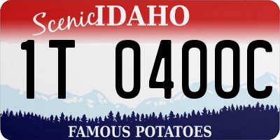 ID license plate 1T0400C