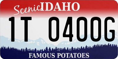 ID license plate 1T0400G