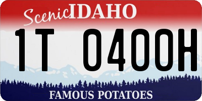 ID license plate 1T0400H