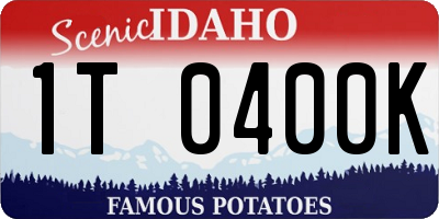 ID license plate 1T0400K
