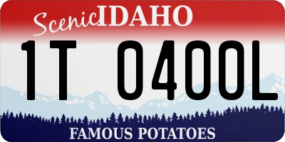 ID license plate 1T0400L
