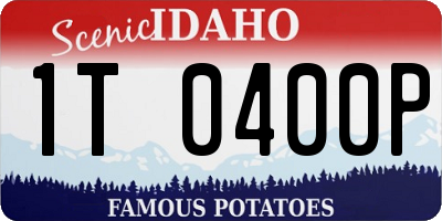ID license plate 1T0400P
